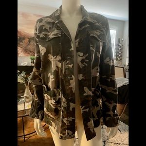 Camo denim jacket